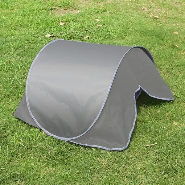 Shade unfolded on grass