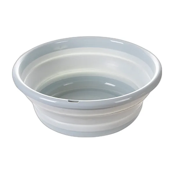 Bassine pliable bleu clair dépliée