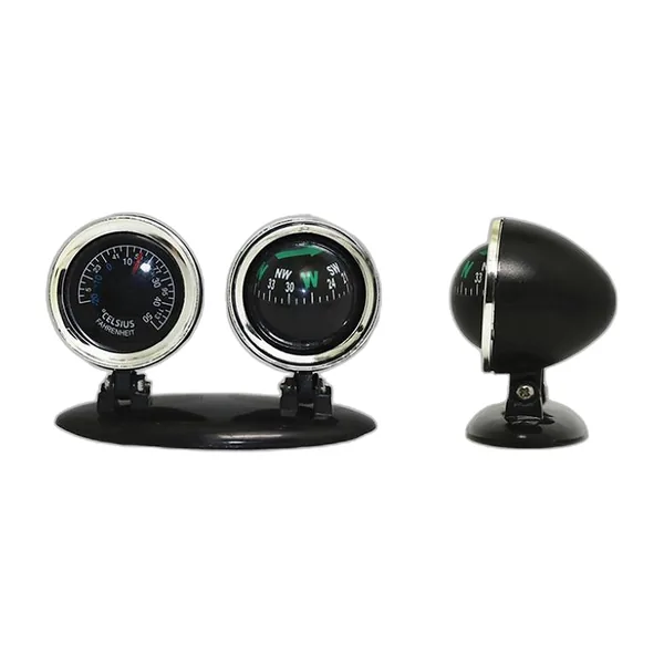 Illuminated dashboard compass with thermometer — photo 5