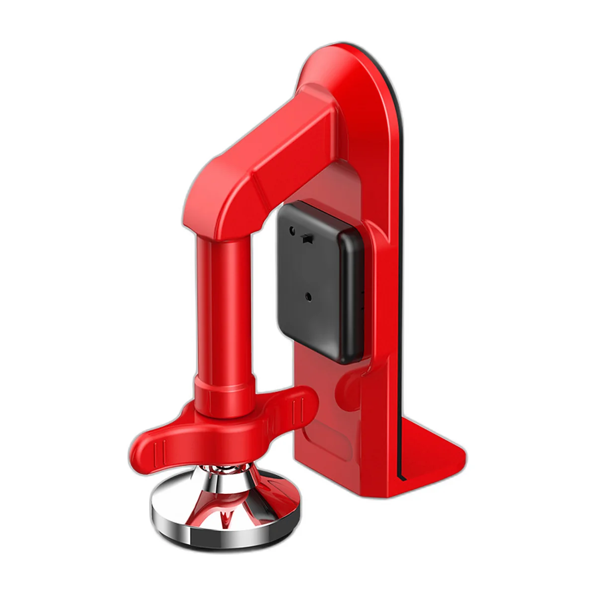 Red door stopper with built-in black alarm unit