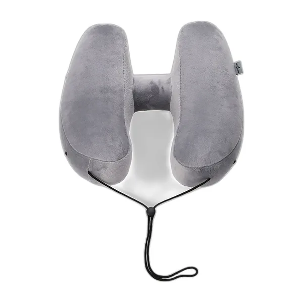 Inflatable H-shaped travel pillow with removable hood — photo 4