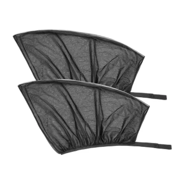 Paire de pare-soleil en maille noire pour vitres latérales de voiture