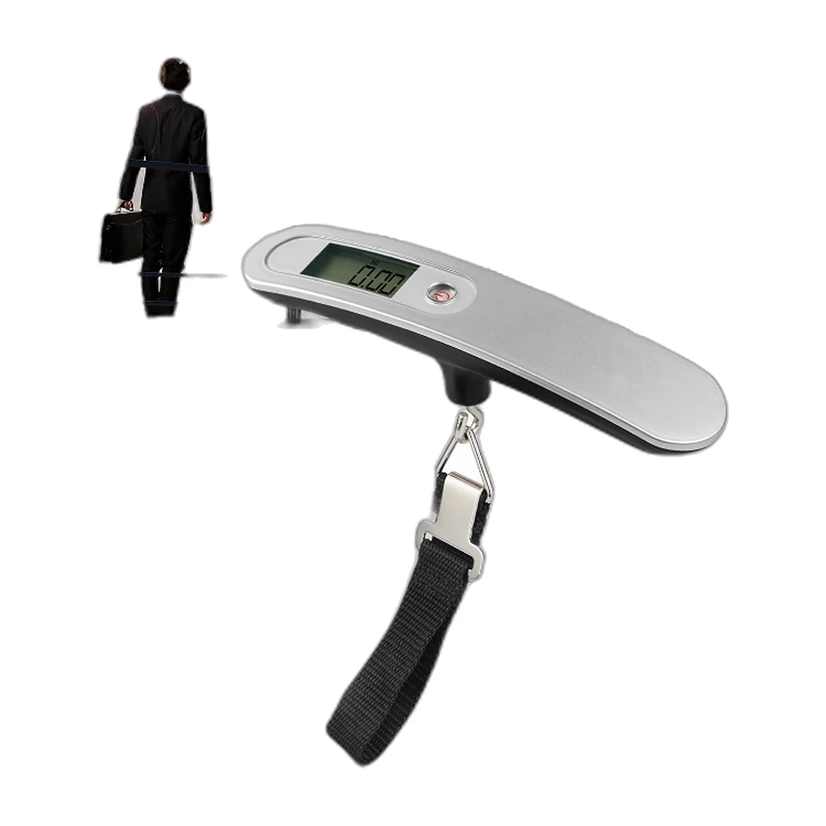 T-shaped digital luggage scale with strap